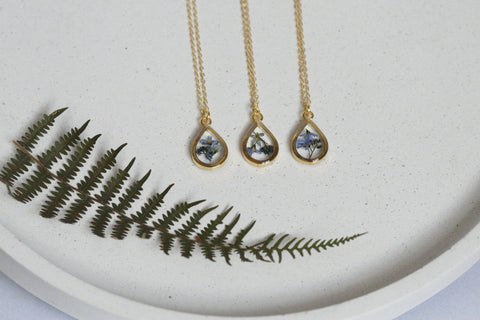 Forget-me-not Necklace | Delicate Botanical Jewellery - Kaiko Studio