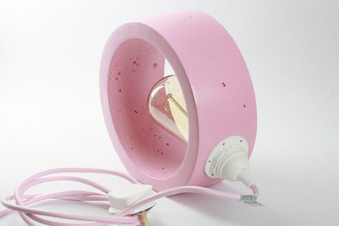 Pink Concrete ORB Table Lamp | Concrete Light - Kaiko Studio
