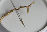 Geometric Brass Necklace & Earrings | Spike - Kaiko Studio