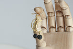 Lava Bead and Moon Earrings | Aromatherapy - Kaiko Studio