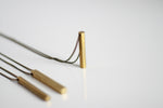 Geometric Solid Brass Bar Necklace | Unisex - Kaiko Studio