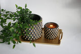 Textured Concrete Cylinder Pot | Candleholder