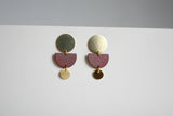 Ruby Red & Gold Statement Earrings