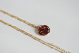 Rose Petal & Gold Leaf Necklace | Delicate Botanical Jewellery - Kaiko Studio
