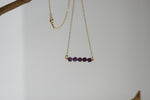 Delicate Crystal Necklace | Amethyst Beads