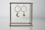 Delicate Moon & Star Earrings | Celestial