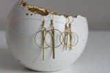 Geometric Brass Earrings - Kaiko Studio