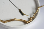 Crescent Moon and Lava Necklace | Aromatherapy Jewellery - Kaiko Studio