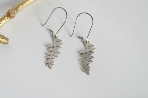 Delicate Leaf Earrings | Silver Plated