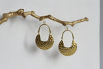 Textured Statement Earrings | Brass - Kaiko Studio