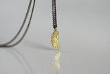 Delicate Brass Wing Necklace | Angel Wing