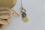 Minimalist Concrete and Brass Necklace - Kaiko Studio