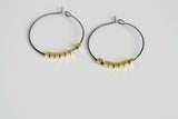 Black & Gold Earrings | Hoops