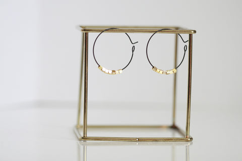 Black & Gold Earrings | Hoops