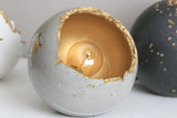 Large Concrete Sphere Table Lamp with Edison Bulb | Concrete Light - Kaiko Studio