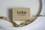 Crystal and Brass Statement Necklace | Natural Apatite Crystal - Kaiko Studio