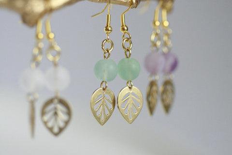 Fluorite Earrings | Crystal Jewellery - Kaiko Studio