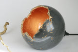 Charcoal Concrete Sphere Table Lamp with Edison Bulb | Concrete Light - Kaiko Studio