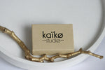 Brass Moon Earrings | Hoop Earrings - Kaiko Studio