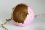 Pink Concrete Sphere Table Lamp with Edison Bulb | Concrete Light - Kaiko Studio