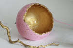Pink Concrete Sphere Table Lamp with Edison Bulb | Concrete Light - Kaiko Studio