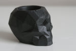 Faceted Concrete Skull Planter/Candleholder - Kaiko Studio